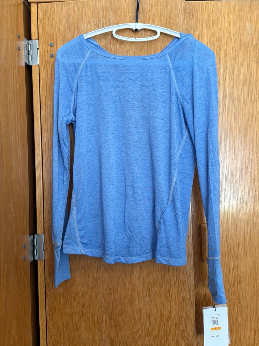 DKNY Blue Long Sleeve Workout T-shirt